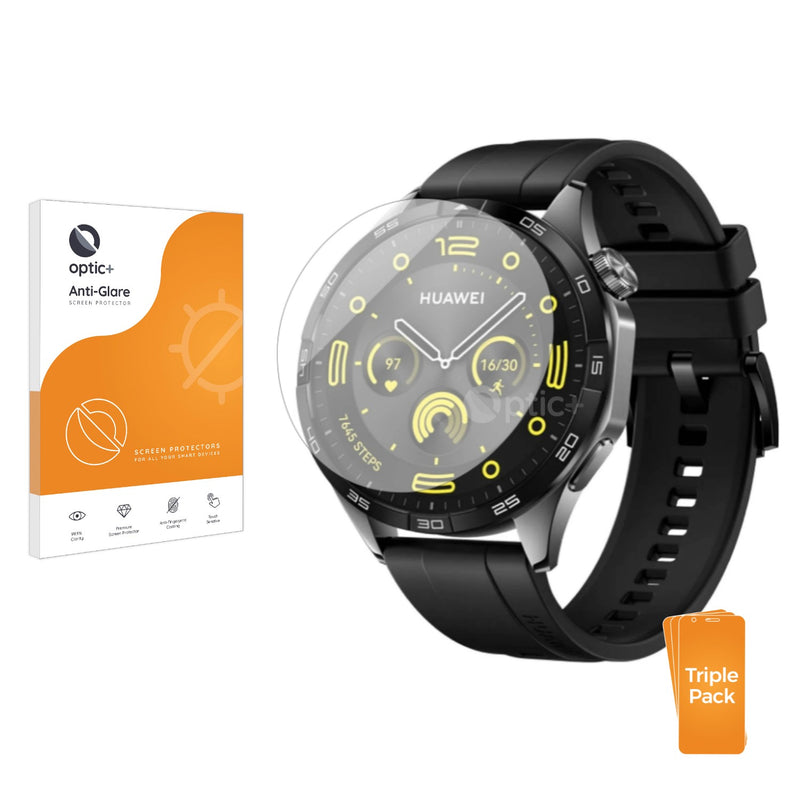 3pk Optic+ Anti-Glare Screen Protectors for Huawei Watch GT 4 (46mm)