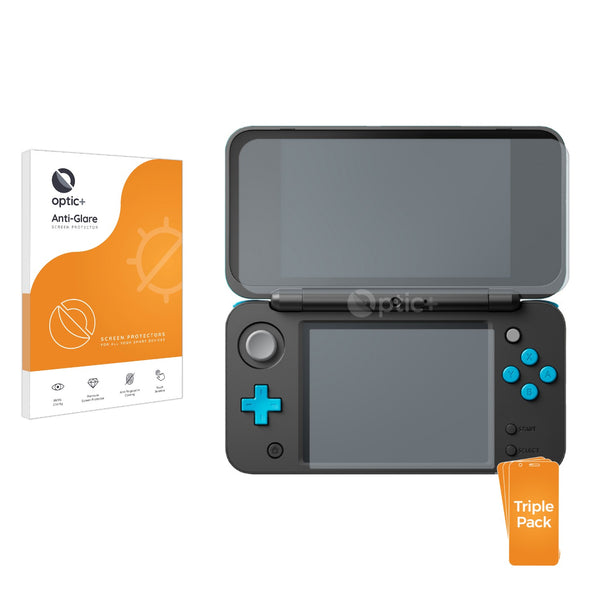 3pk Optic+ Anti-Glare Screen Protectors for New Nintendo 2DS XL