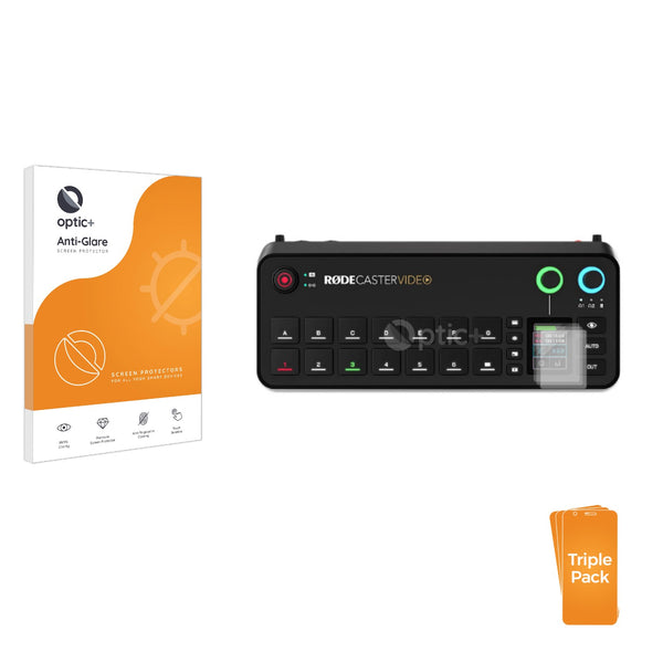 3-pack of Anti-Glare Screen Protectors for Rode Rodecaster Video