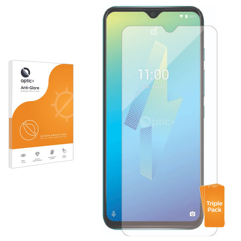 3pk Optic+ Anti-Glare Screen Protectors for Wiko Power U10