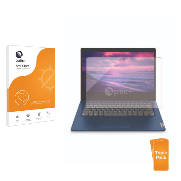 3pk Optic+ Anti-Glare Screen Protectors for Lenovo IdeaPad 3 14