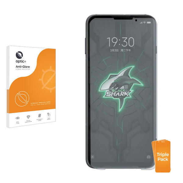 3pk Optic+ Anti-Glare Screen Protectors for Xiaomi Black Shark 3 Pro