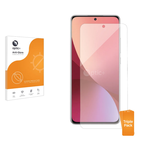 3pk Optic+ Anti-Glare Screen Protectors for Xiaomi 12T