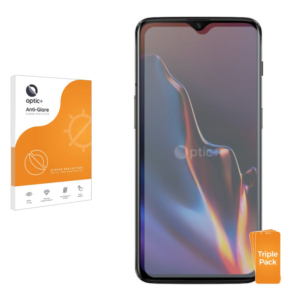 3pk Optic+ Anti-Glare Screen Protectors for OnePlus 6T