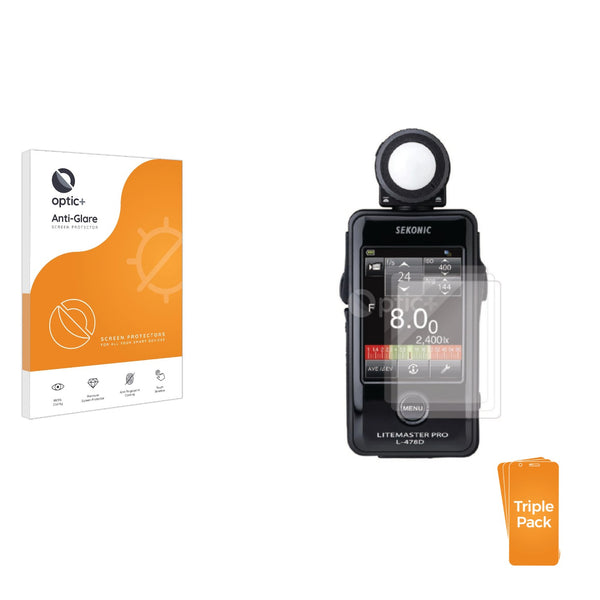 3-pack of Anti-Glare Screen Protectors for Sekonic L478D