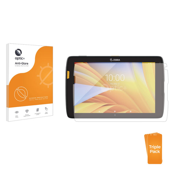 3pk Optic+ Anti-Glare Screen Protectors for Zebra ET65 Rugged Tablet