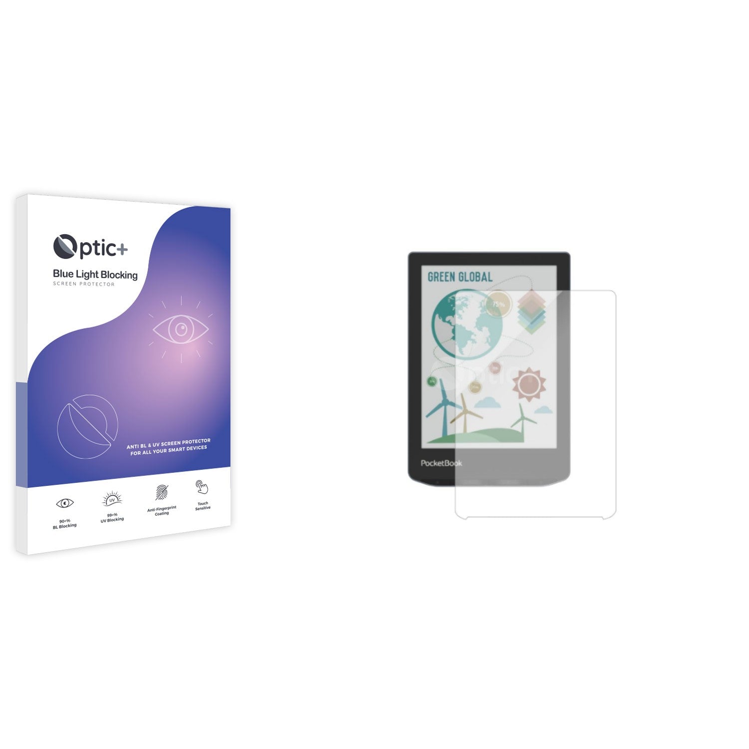 Optic+ Blue Light Blocking Screen Protector for PocketBook Verse Pro ...
