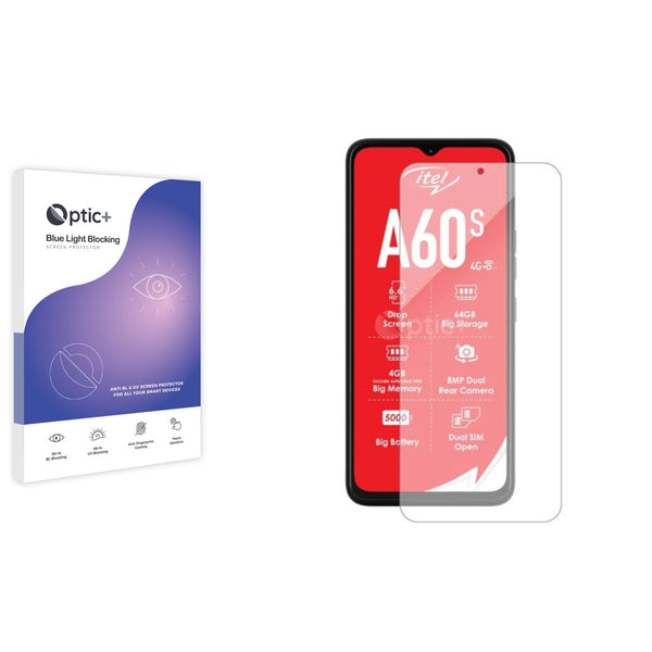 Blue Light Blocking Screen Protector for Itel A60S.