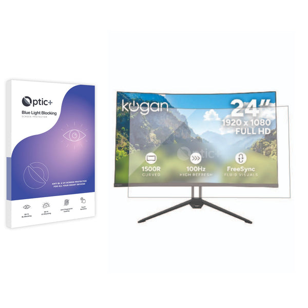 Blue Light Blocking Screen Protector for Kogan 24" Gaming Monitor.