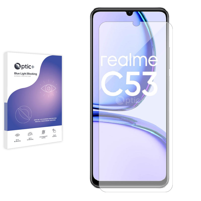 Optic+ Blue Light Blocking Screen Protector for realme C53