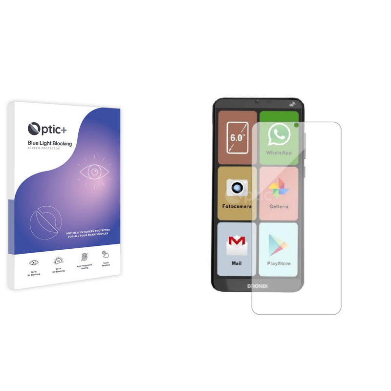 Optic+ Blue Light Blocking Screen Protector for Brondi Amico XL