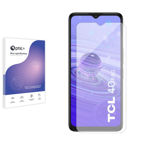 Optic+ Blue Light Blocking Screen Protector for TCL 40 R