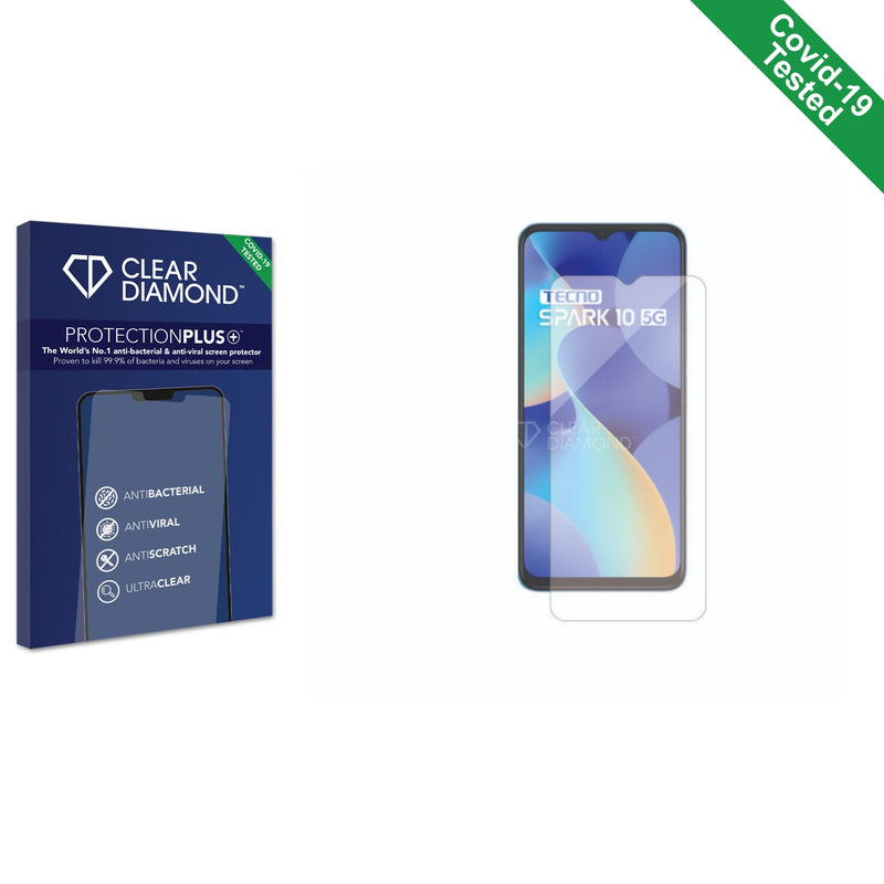 Clear Diamond Anti-viral Screen Protector for Tecno Spark 10 5G