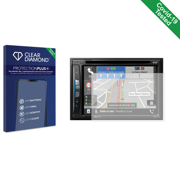 Clear Diamond Anti-viral Screen Protector for Pioneer AVIC-Z710DAB-C