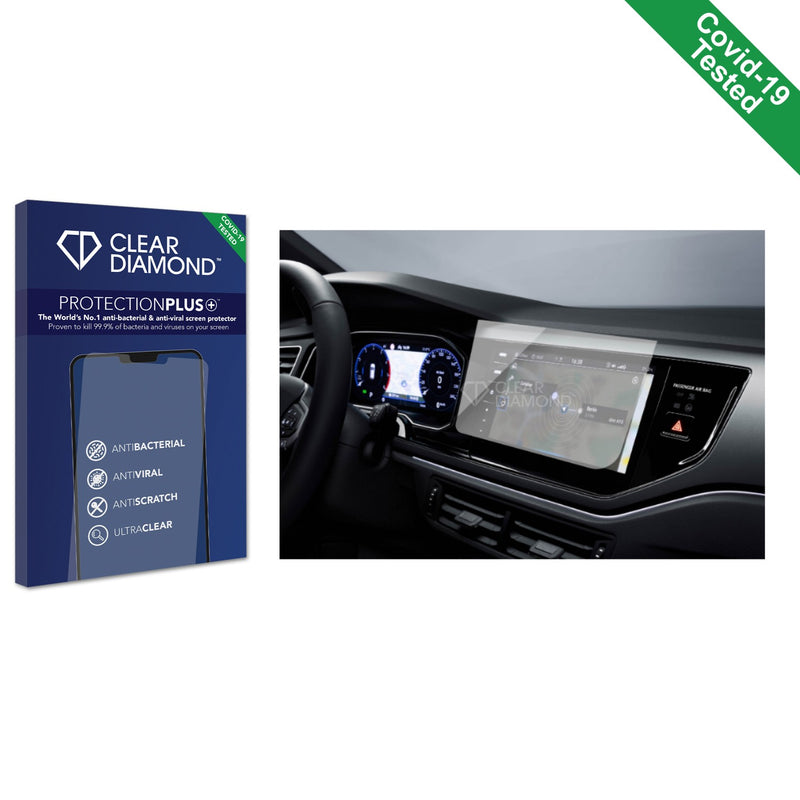 Clear Diamond Anti-viral Screen Protector for Volkswagen Polo 2022 Digital Cockpit 8