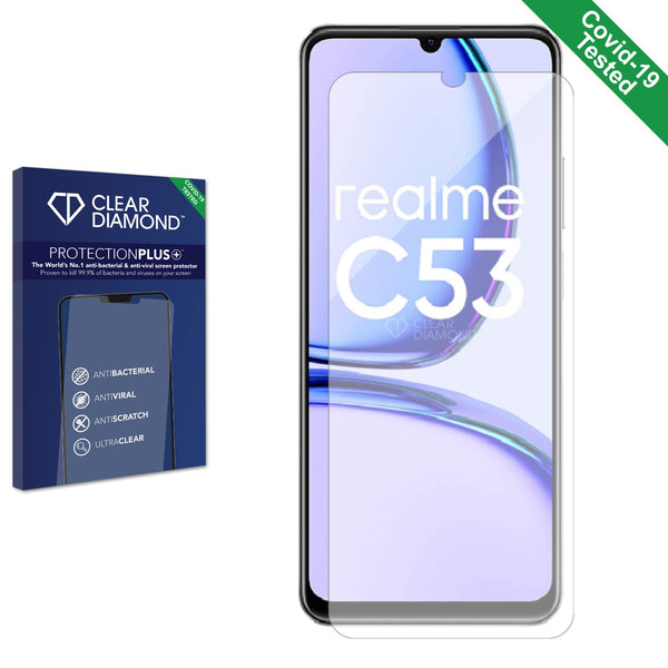 Clear Diamond Anti-viral Screen Protector for realme C53