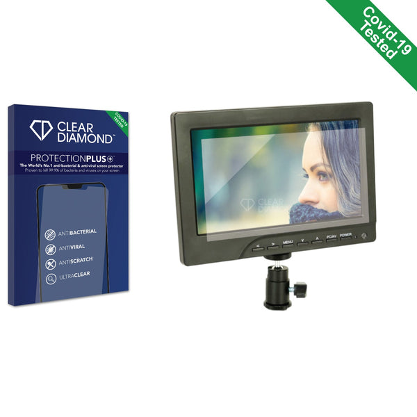 Clear Diamond Anti-viral Screen Protector for ProAm USA Iris Pro 7" On-Camera Monitor