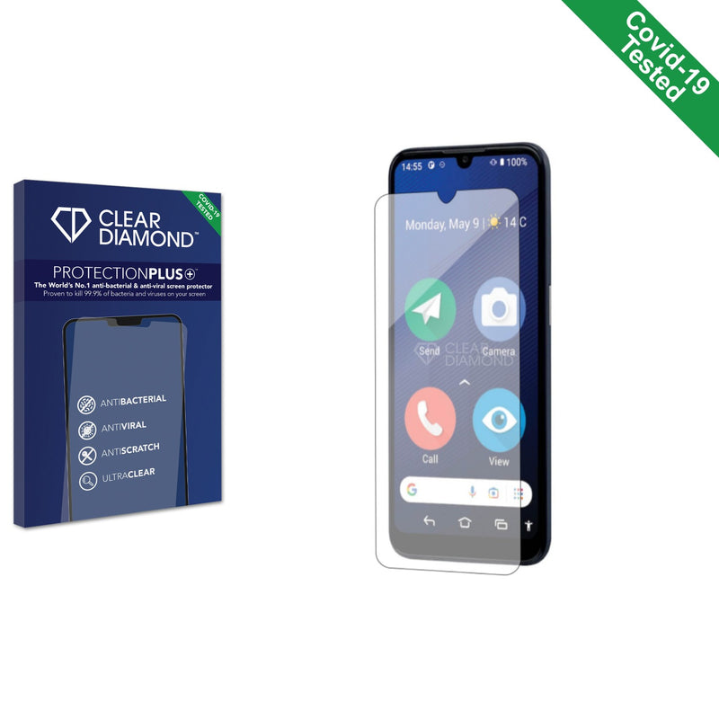 Clear Diamond Anti-viral Screen Protector for Doro 8200