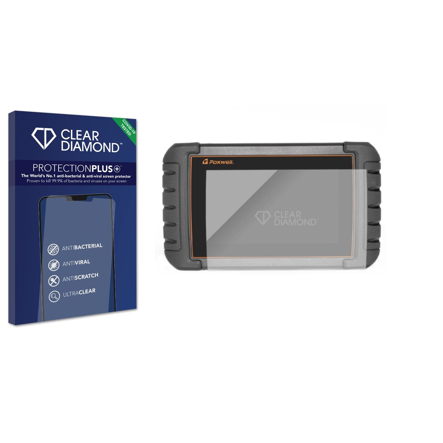 Check Scan Protector Clear Diamond Anti-viral Screen Protector for Foxwell NT809 Scan Tool ...
