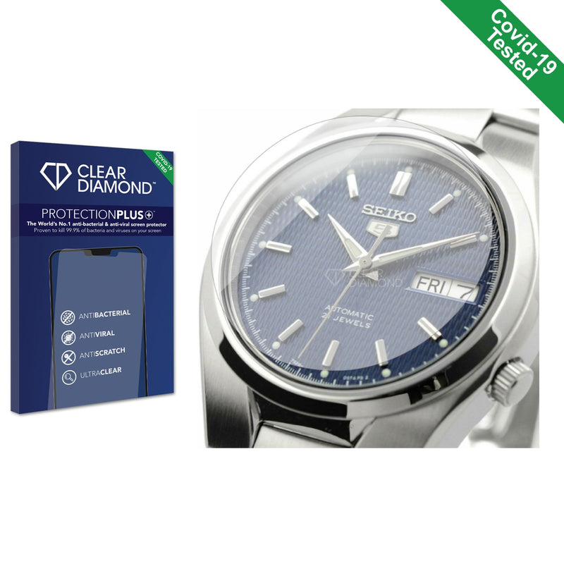 Clear Diamond Anti-viral Screen Protector for Seiko 5 Automatic SNK603