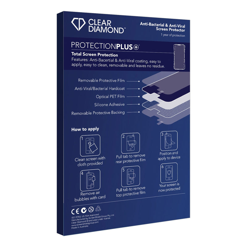 Clear Diamond Anti-viral Screen Protector for Juniper Systems Mesa 2 Rugged Tablet