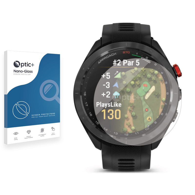 Optic+ Nano Glass Screen Protector for Garmin Approach S70 (47mm)