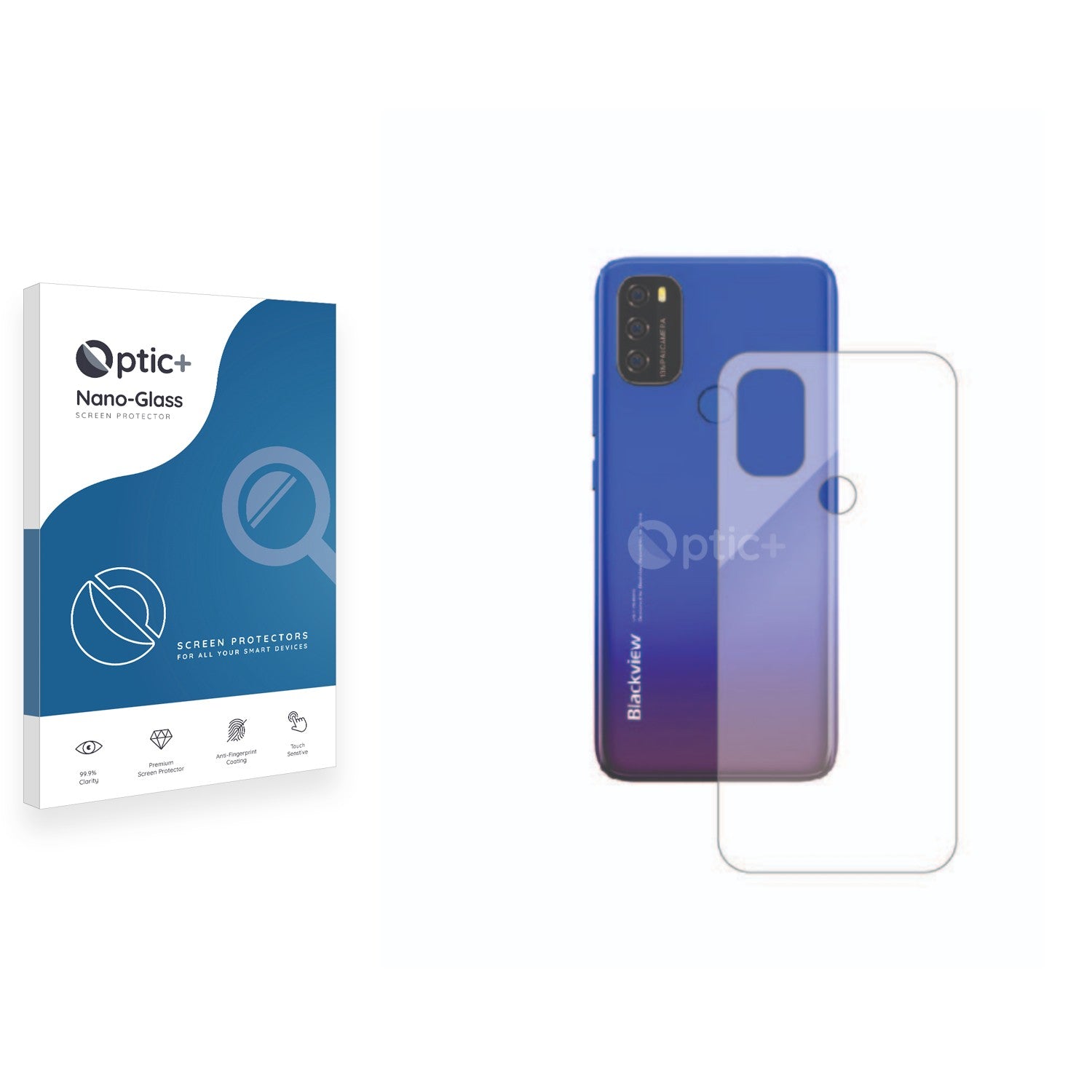 Optic+ Nano Glass Rear Protector for Blackview A70 Pro - ScreenShield