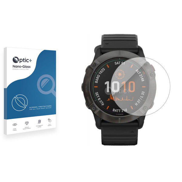 Optic+ Nano Glass Screen Protector for Garmin Fenix 6X Pro Solar