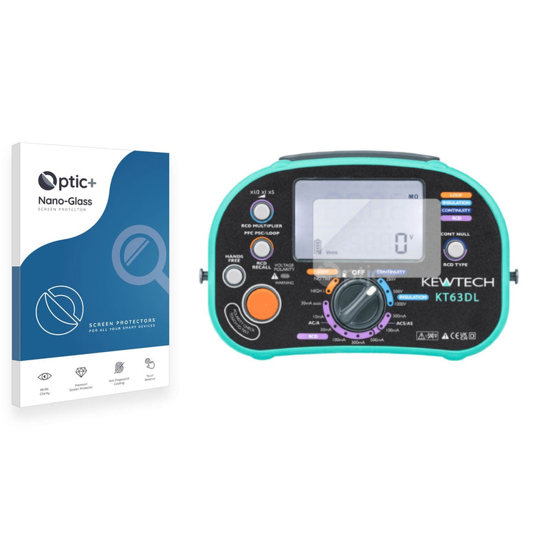 Nano Glass screen protector for Kewtech KT63DL