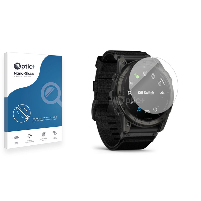 Optic+ Nano Glass Screen Protector for Garmin Tactix 7 AMOLED