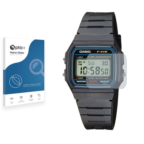 Optic+ Nano Glass Screen Protector for Casio Collection Unisex F-91W