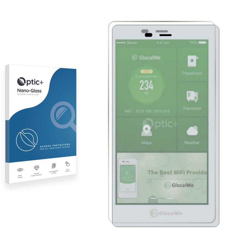 Optic+ Nano Glass Screen Protector for GlocalMe G4