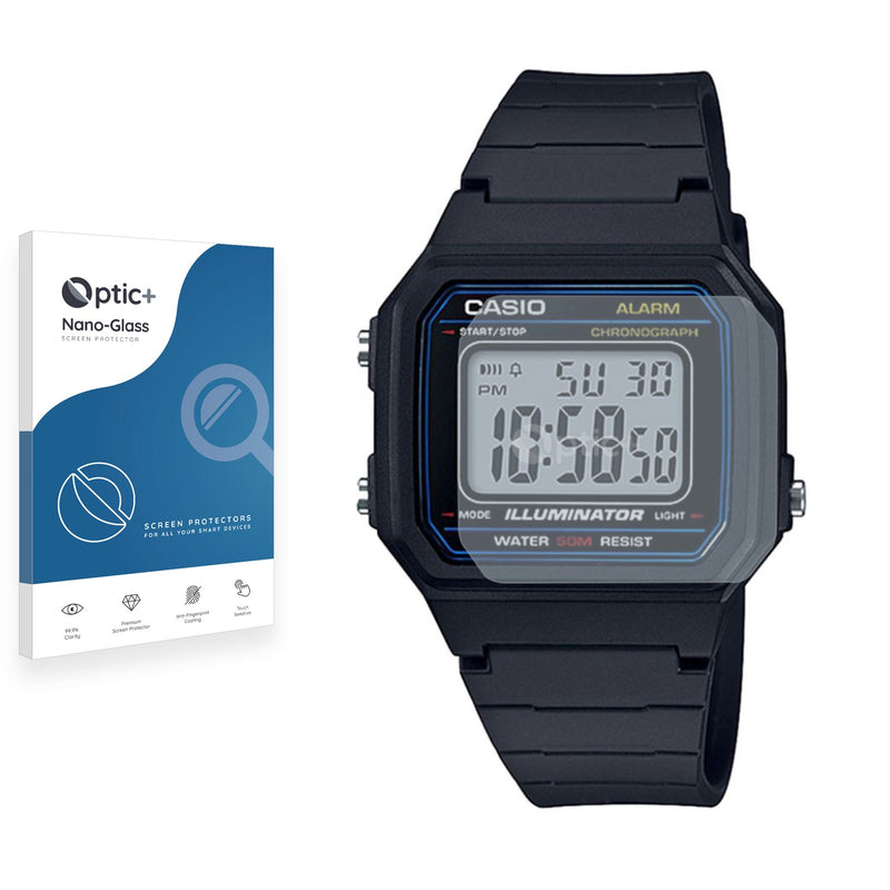 Optic+ Nano Glass Screen Protector for Casio Unisex F-91W