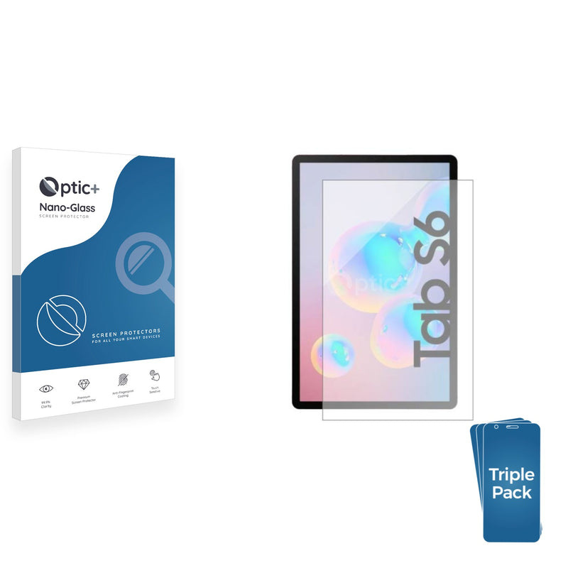 3pk Optic+ Nano Glass Screen Protectors for Samsung Galaxy Tab S6