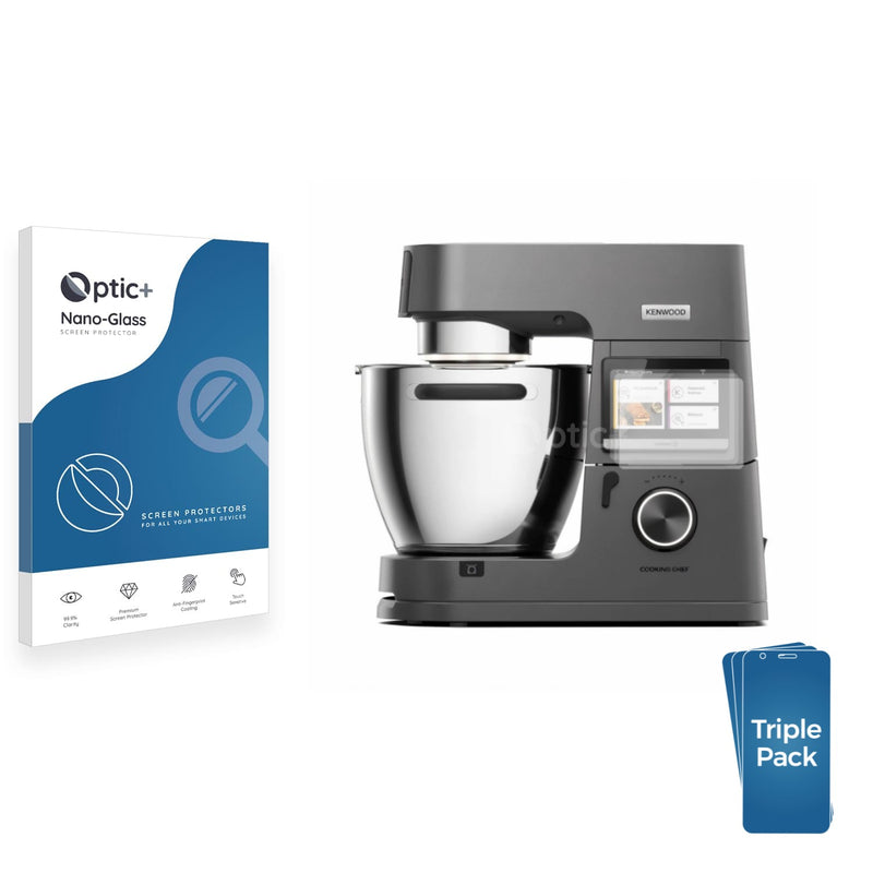 3-pack of Nano Glass screen protectors for Kenwood Cooking Chef KCL96.004DG