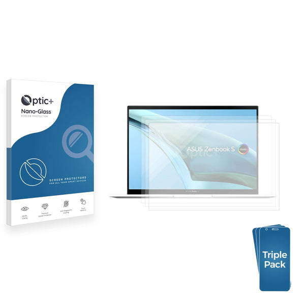 3-pack of Nano Glass screen protectors for ASUS ZenBook S 13 OLED UM5302L