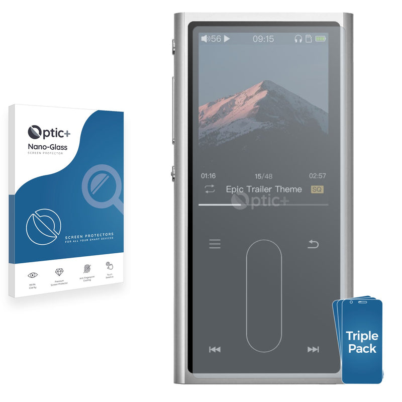 3pk Optic+ Nano Glass Screen Protectors for FiiO M3K