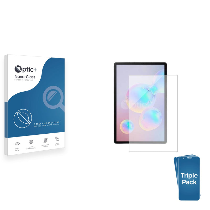 3pk Optic+ Nano Glass Screen Protectors for Samsung Galaxy Tab S6 WiFi