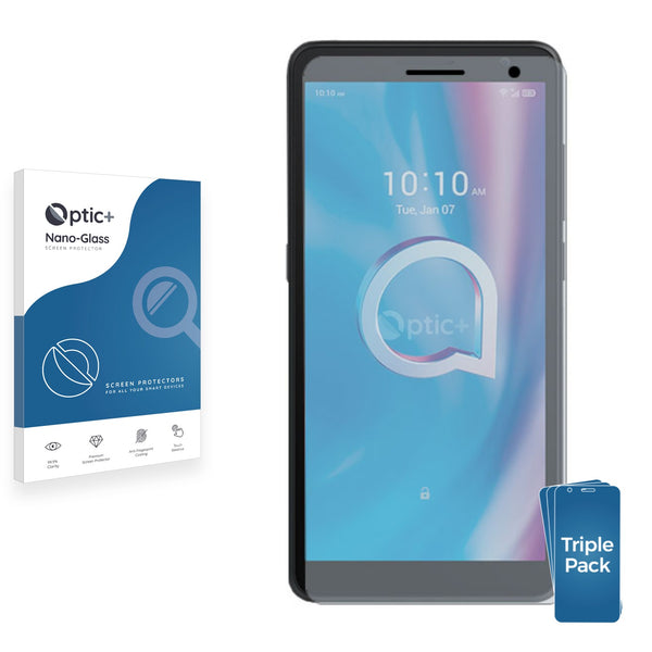 3pk Optic+ Nano Glass Screen Protectors for Alcatel 1B 2020