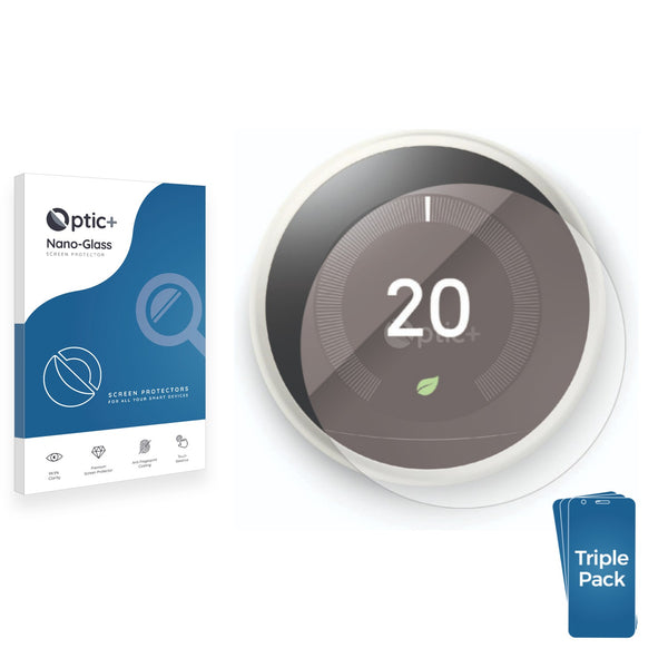 3-pack of Nano Glass screen protectors for Google Nest Learning Thermostat