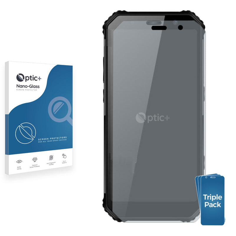 3pk Optic+ Nano Glass Screen Protectors for AGM A9