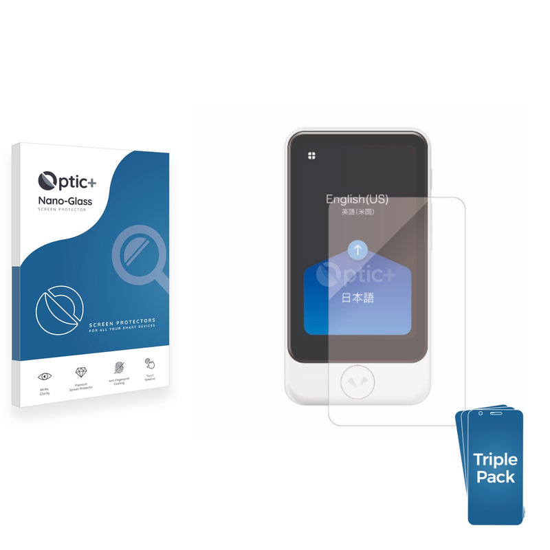 3pk Optic+ Nano Glass Screen Protectors for Pocketalk Plus