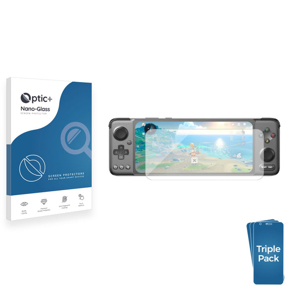 3pk Optic+ Nano Glass Screen Protectors for GPD XP Android Gaming Handheld