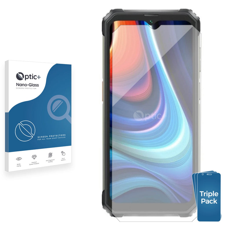 3pk Optic+ Nano Glass Screen Protectors for Blackview BV9200