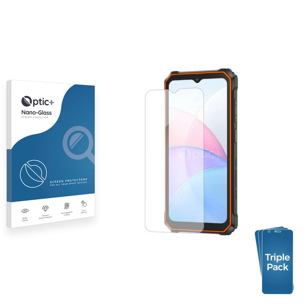 3pk Optic+ Nano Glass Screen Protectors for Blackview BV6200