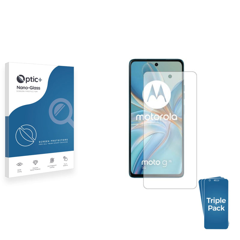 3-pack of Nano Glass screen protectors for Motorola Moto G75