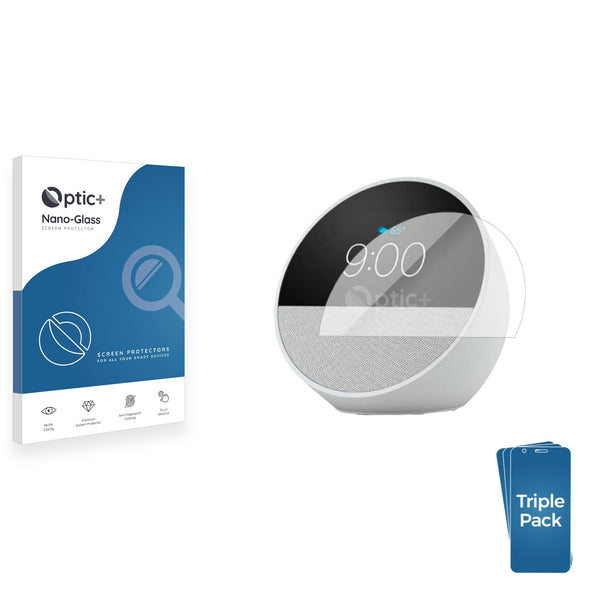 3-pack of Nano Glass screen protectors for Amazon Echo Spot (2024)