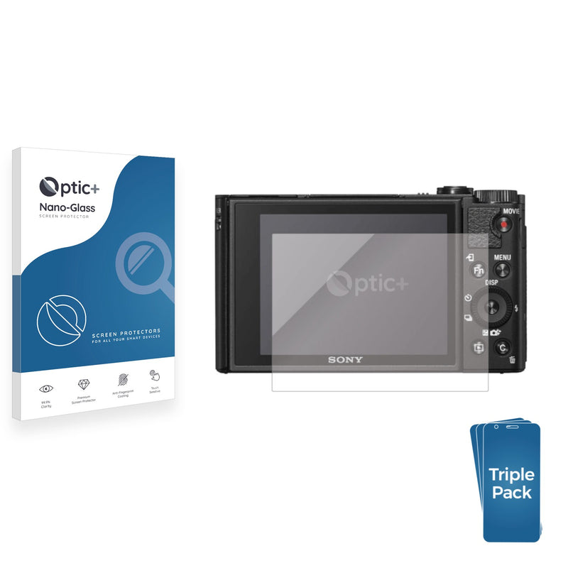 3pk Optic+ Nano Glass Screen Protectors for Sony Cyber-Shot DSC-HX99
