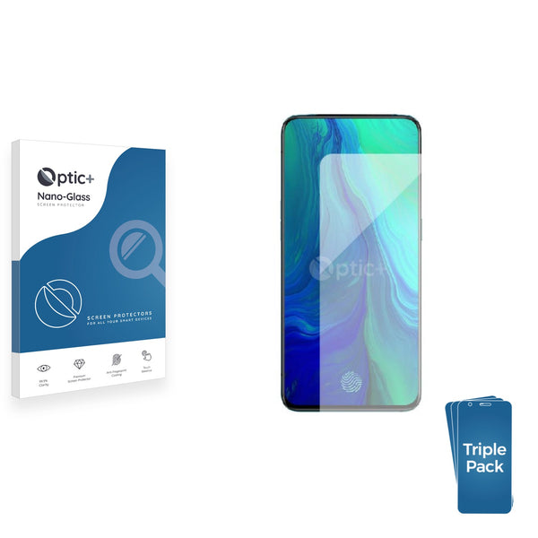 3pk Optic+ Nano Glass Screen Protectors for Oppo Reno 10x