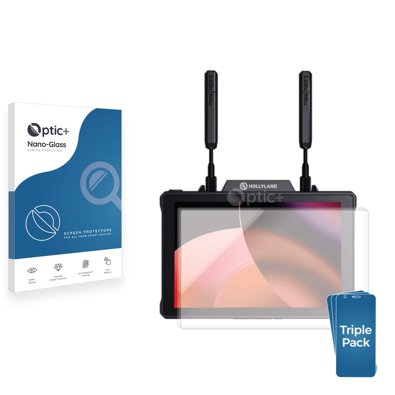 3-pack of Nano Glass screen protectors for Hollyland Pyro 7